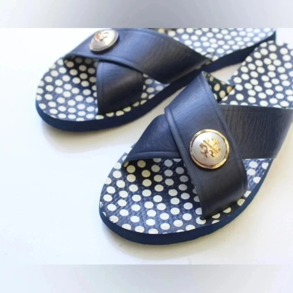 Tory Burch Black and White Sandals - Picture 4 of 16